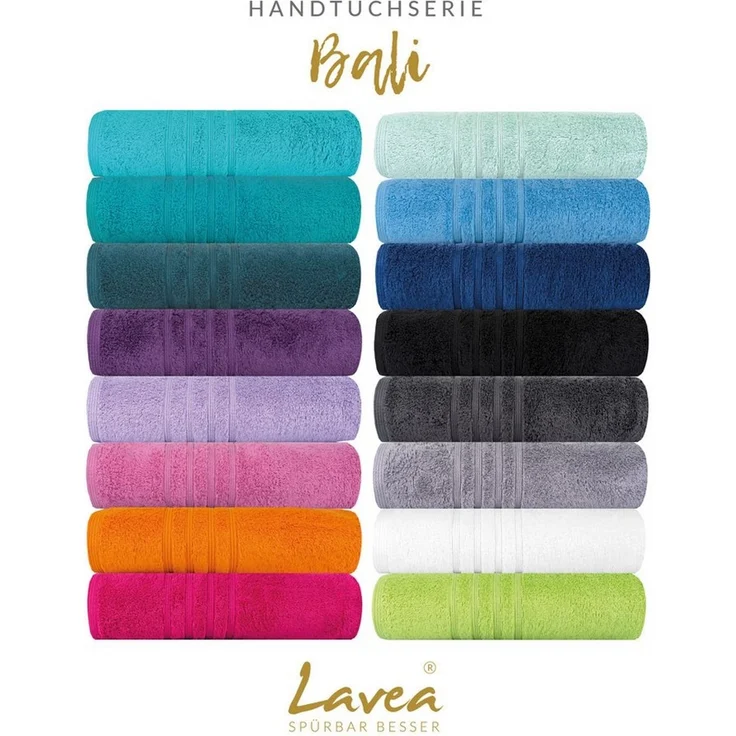 Lavea Waschhandschuh Bali, 16x22cm aus 100% Bio-Baumwolle, einzigartig weiche Waschhandschuhe mit Aufhänger (Set, 2-St), hochwertige und nachhaltige Premium Waschlappen - schonende Reinigung – Bild 3