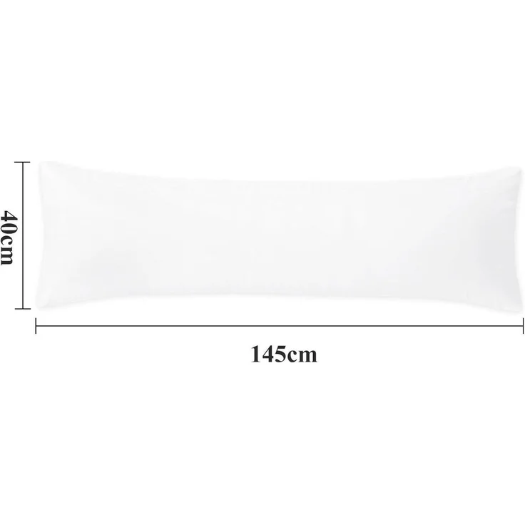 Kissenbezug Seitenschläfer Reißverschluss Mikrofaser 2er 40x145 Weiß – Bild 7