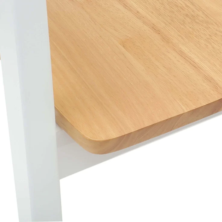 vidaXL Esszimmerstühle 2 pcs Weiß 54 x 57 x 73 cm Massives Gummiholz 42020425 – Bild 8