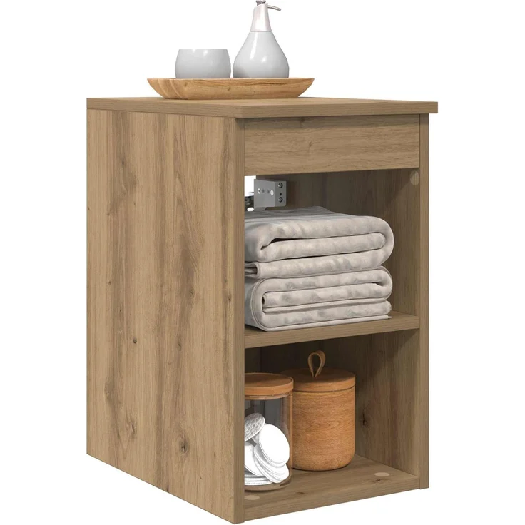 vidaXL Badezimmerschrank Artisan-Eiche 30 x 44,5 x 50 cm Holzwerkstoff 890357 – Bild 3