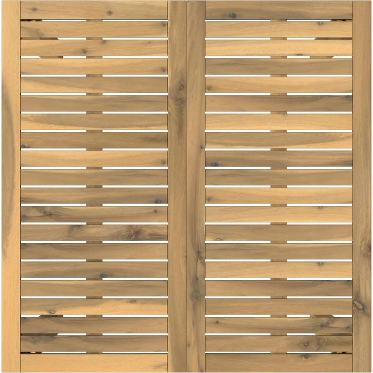 vidaXL Gartenbar-Tisch LAREN Weiß gewaschen 80 x 80,5 x 105 cm 901720 – Bild 4