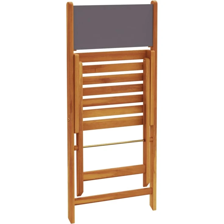 vidaXL Gartenstühle 4 Stk. Klappbar Anthrazit Stoff und Massivholz 3214613 – Bild 6
