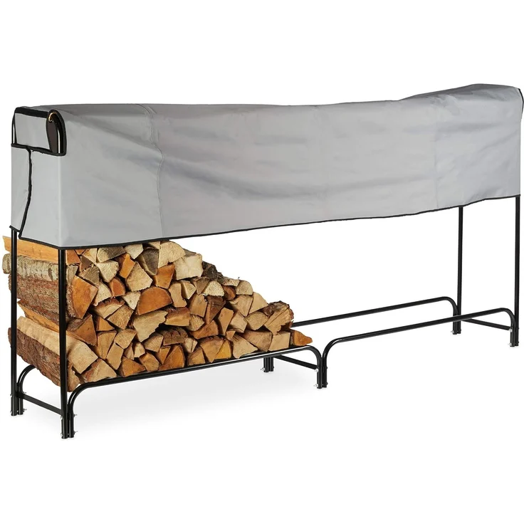 Relaxdays Kaminholzregal Metall – Bild 1
