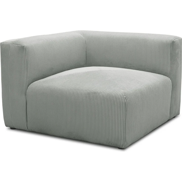 DOMO. collection Polsterecke 800011, Modul-Polstersessel, quadratisch, individuell kombinierbar, Cord, Armsessel, Cocktailsessel, Loungesessel, 108 x 108 x 69 (BxTxH), hellgrau – Bild 2