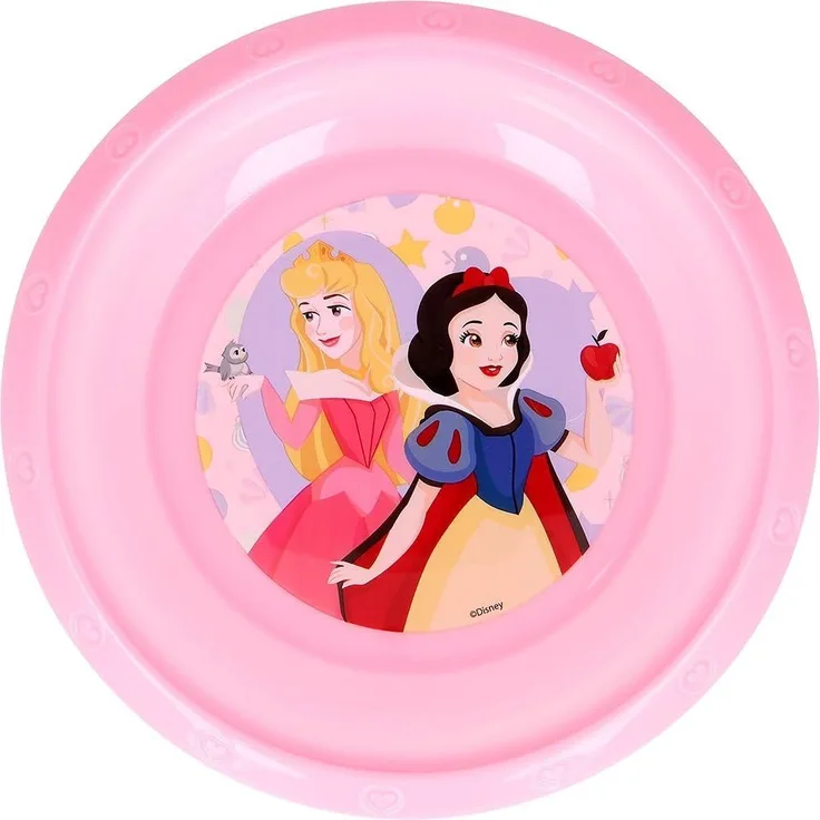 Disney Princess Plastikschale für Mädchen, rosafarben, widerstandsfähig gegen versehentliche Stöße und wiederverwendbar