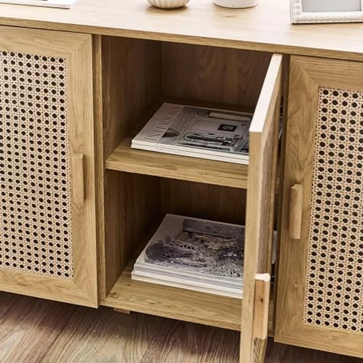 Julian Bowen Sydney 3-türiges Sideboard, Eiche, 75x120x41cm – Bild 6