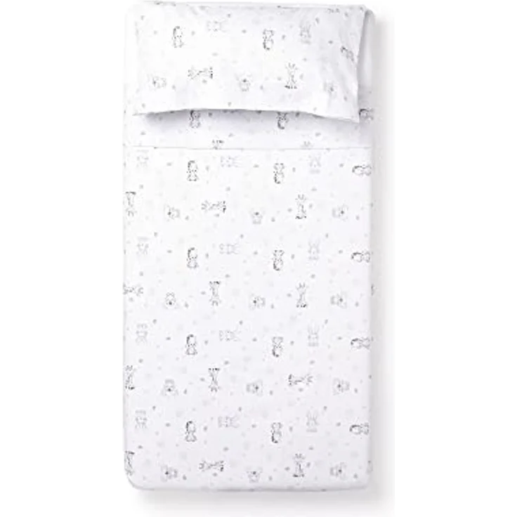 Bettlaken-Set für Babybett KOALA in Weiß Blau · 100% Baumwolle · 3- Teilig Bettwäsche-Set für Babywiege – Bild 3