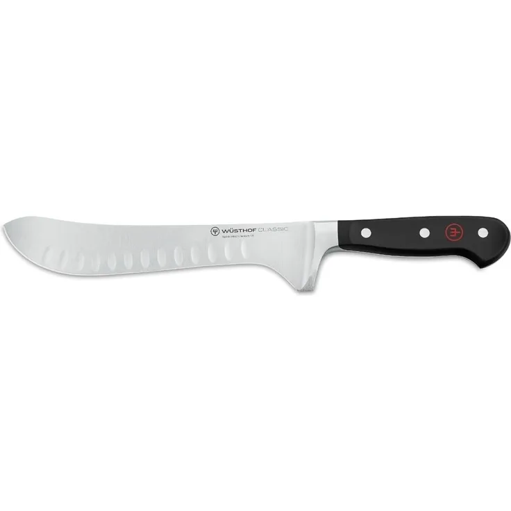 Wüsthof Butcher Knife, Classic (1040107120), 20 cm Klinge, geschmiedet, rostfreier Edelstahl, geschwungenes – sehr scharfes Kochmesser mit Kullen