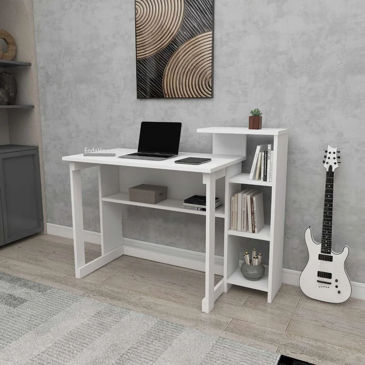 Skye Decor 'Saye - White' Schreibtisch, Weiß, 106 x 92,5 x 50 cm – Bild 4