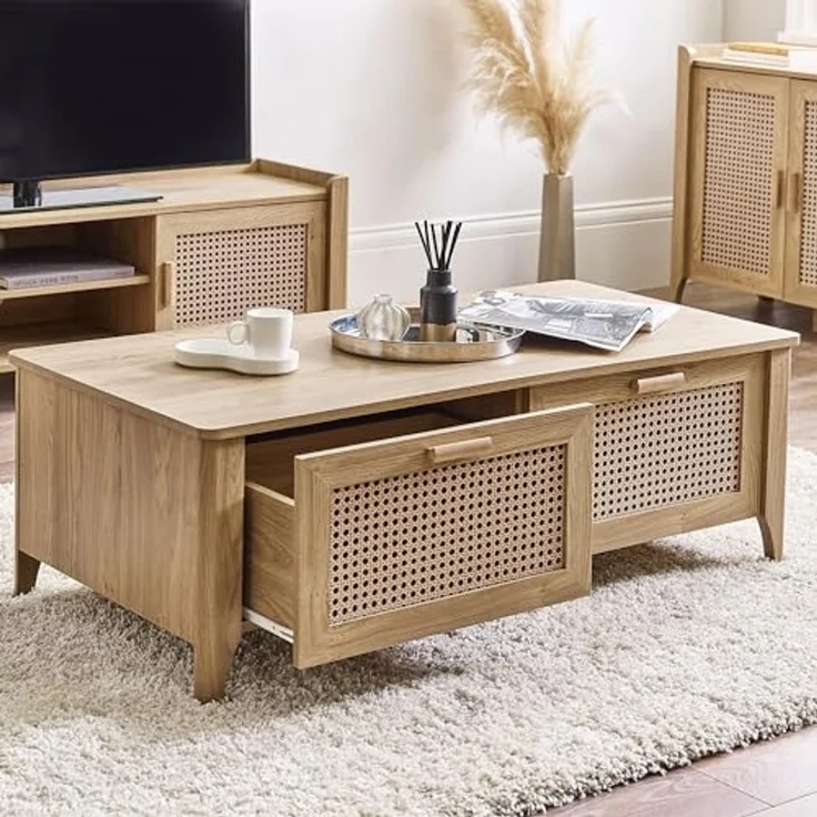 Julian Bowen Couchtisch Sydney mit 2 Schubladen, Eiche – Bild 3