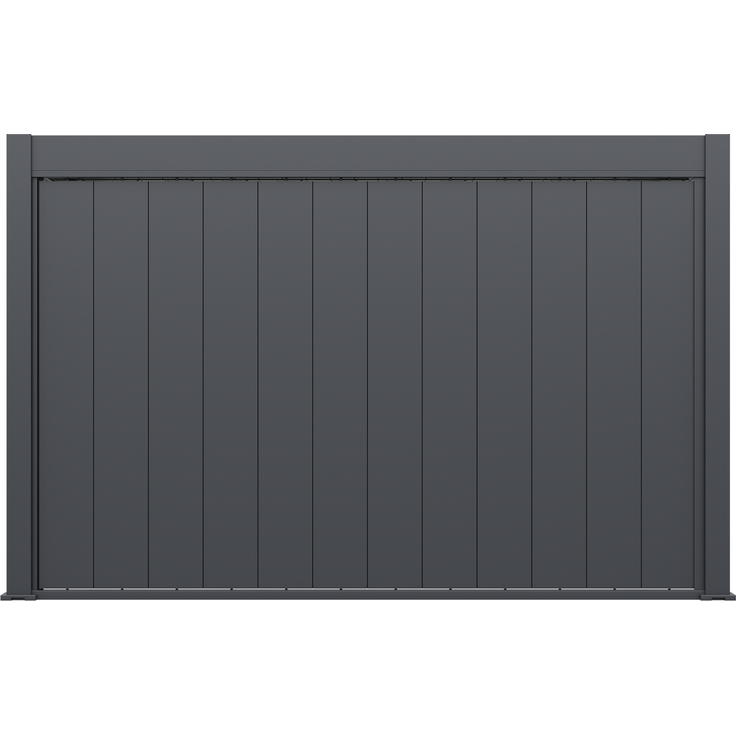 Weide Pergola Sichtschutzwand 4m mit kippbaren Lamellen anthrazit – Bild 5
