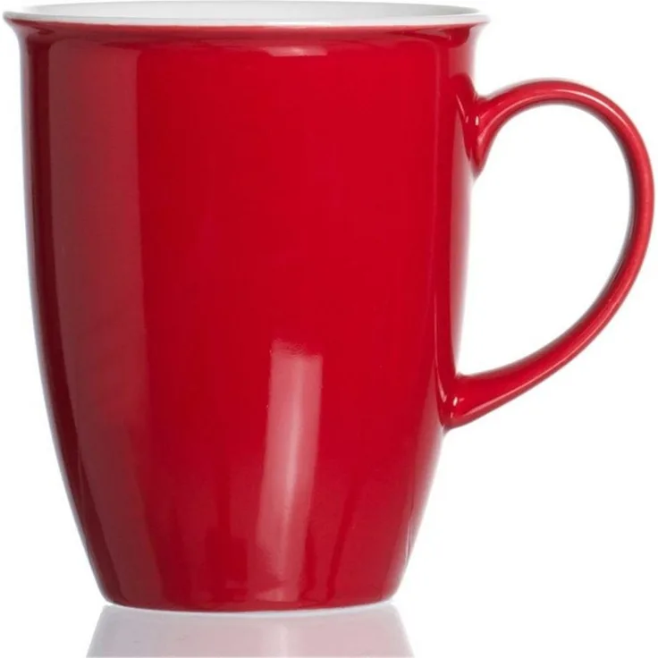 Ritzenhoff & Breker Doppio Kaffeebecher, Kaffee Becher, Tasse, Geschirr, Porzellan, Rot, 320 ml, 515534