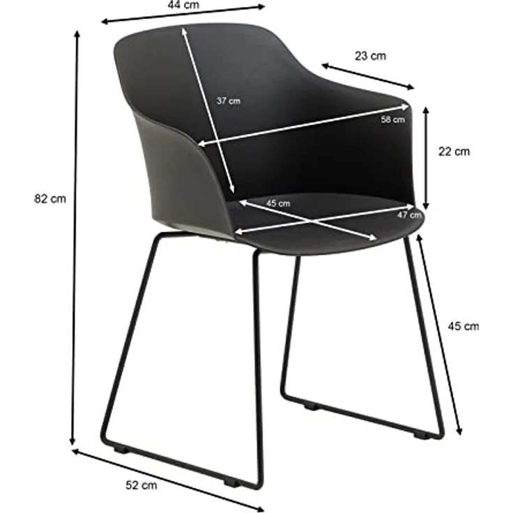 IDIMEX Gartenstuhl FORO (4 St), 4er Set Gartenstuhl aus Kunststoff und Alu schlanker Stuhl aus Polypro – Bild 3