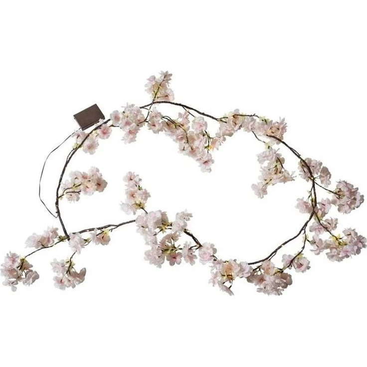 LED Blumengirlande ,Cherry Flower, Batterie & Timer, rosa, 180cm – Bild 4