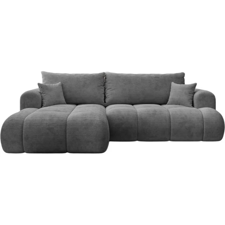 thematys Ecksofa TREVIO 260 x 165 cm, mit Schlaffunktion, mit Bettkasten, Grau (Poso 60), Ausrichtung links – Bild 6