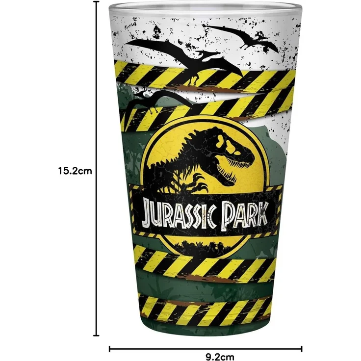 ABYstyle Tasse JURASSIC PARK - Large Glass - 400ml -Danger High Voltage - – Bild 7