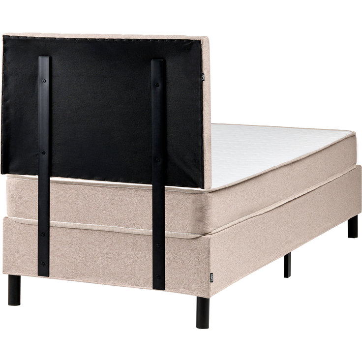 Boxspringbett Stoff COUNTESS 90x200 cm Beige – Bild 5