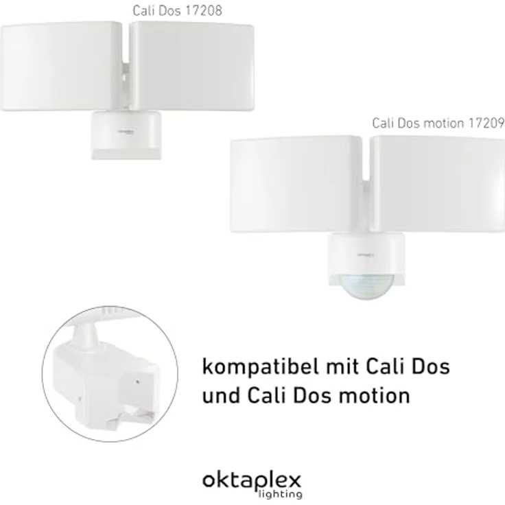 Oktaplex Eckwandhalter für Cali & Cali Dos Außenstrahler, Montagezubehör für Innenecken und Außenecken, weiß – Bild 4