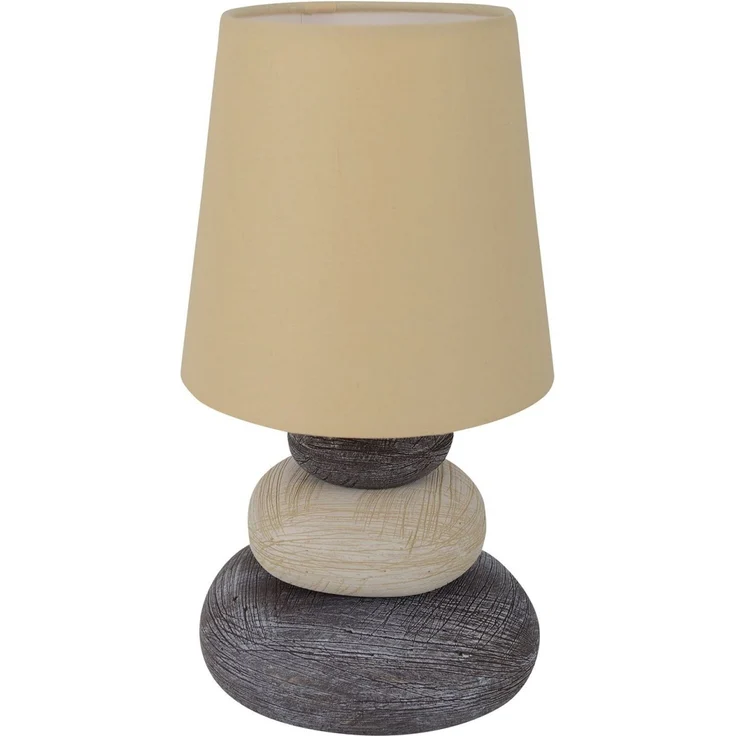 Tischlampe Wohnzimmer Tischleuchte Schlafzimmer Keramik Stoff Beige 3045227 – Bild 5