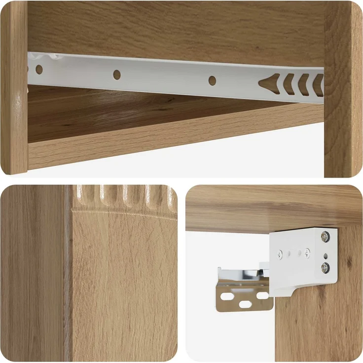 vidaXL Wandmontierter Beistelltisch Artisan-Eiche 59 x 34,5 x 17 cm 899004 – Bild 7