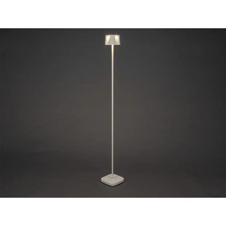 2er Set Akku Stehlampe für Outdoor dimmbar, kabellos in Weiß, klein 120cm – Bild 8