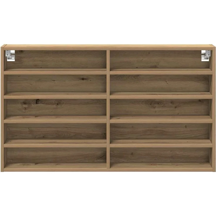 vidaXL Vitrine mit Regal Artisan-Eiche 100 x 15 x 58 cm Holzwerkstoff 873905 – Bild 4