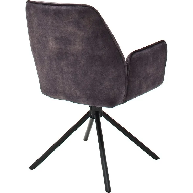 Esszimmerstuhl >Ottawa< mit Armlehne in Antrahzit - 60x89x64 (BxHxT) 180 °drehbar – Bild 3