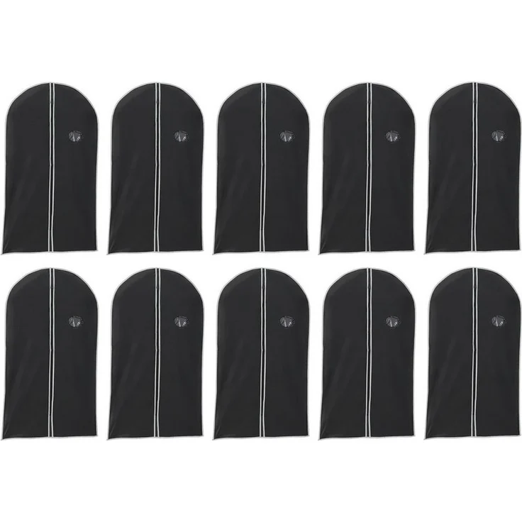 HAC24 Kleidersack Kleiderhülle Schutzhülle Kleidersack Aufbewahrungs Hülle Kleiderschutz (Set, 10 St, 135 x 60 cm) mit Reißverschluss & Sichtfenster Schutzhülle – Bild 1