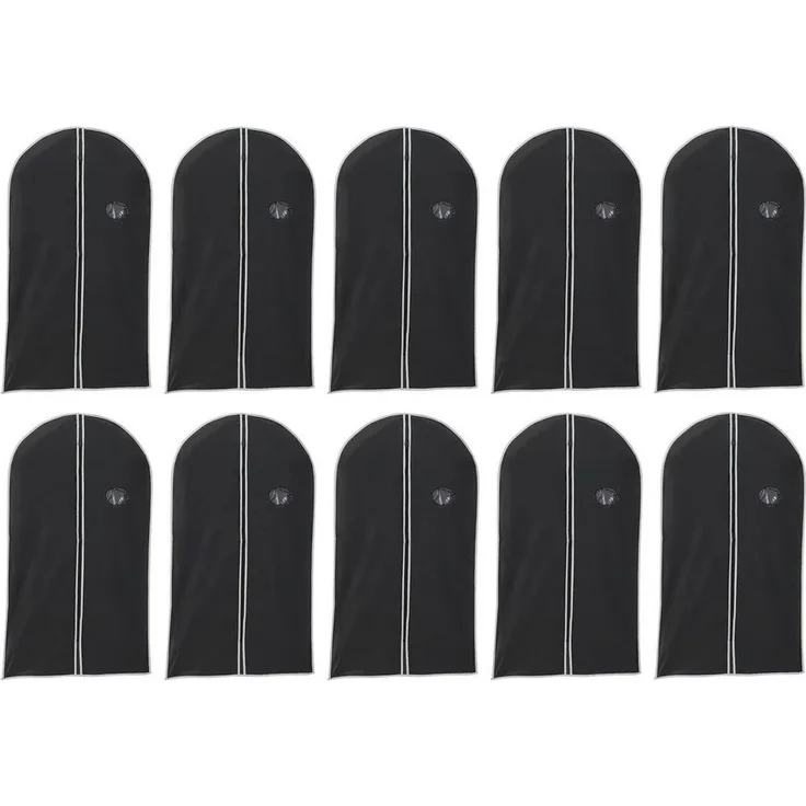 HAC24 Kleidersack Kleiderhülle Schutzhülle Kleidersack Aufbewahrungs Hülle Kleiderschutz (Set, 10 St, 135 x 60 cm) mit Reißverschluss & Sichtfenster Schutzhülle
