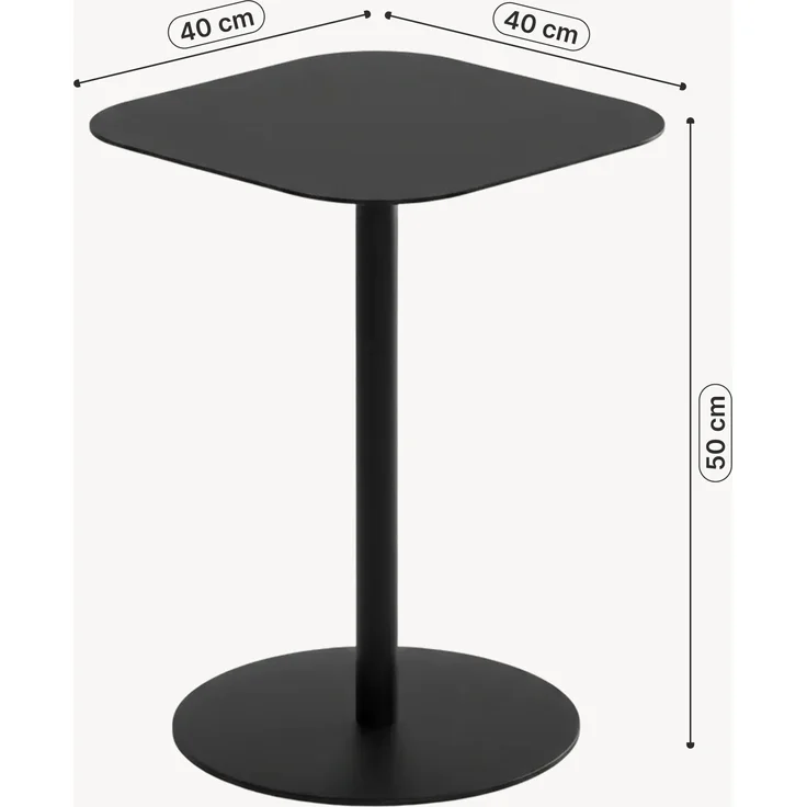 Beistelltisch Nastätten 50x40x40 cm Schwarz [en. casa] – Bild 5