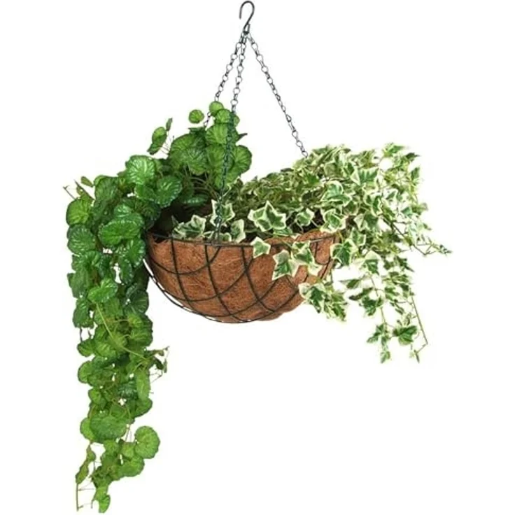 Blumenampel 25cm mit Kokosfaser Pflanzeinlage Hängeampel Hängeschale Pflanztopf – Bild 5