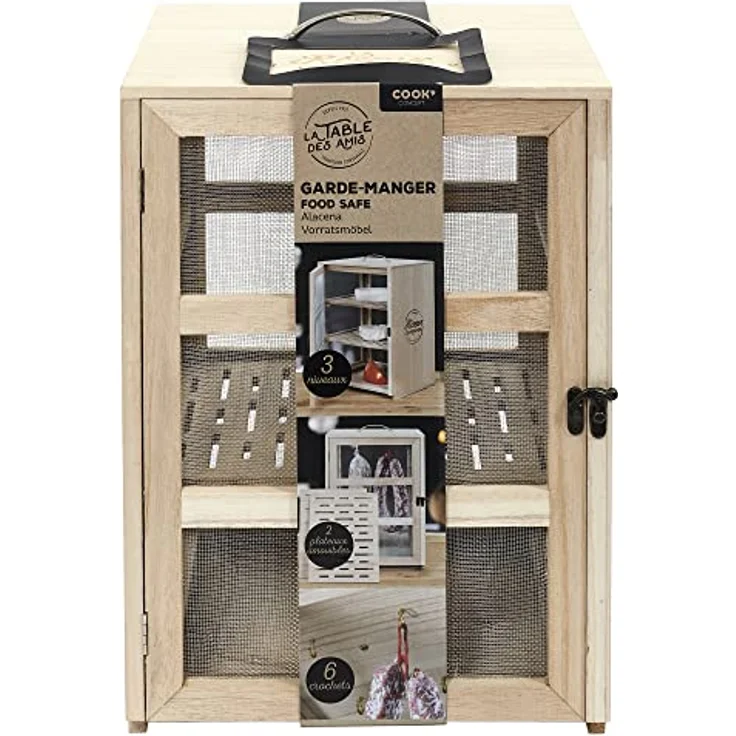 Cook Concept KA4717 Vorratsschrank, für Aufbewahrung, sonstiges Zubehör, Paulownia-Holz, Holz-Stahl, 28,2 x 24 x 39 cm – Bild 14