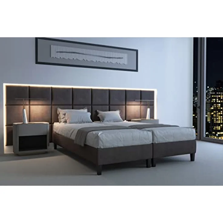 Best for Home Boxspringbett Hotelbett, Gästebett, Rahmenbett, Einzelbett, Bettgestell, Massivholz (Seniorebett, Matratze, Jugendbett, Kinderbett, 70x200 80x200 90x200 100x200 cm), Komfortbett, Boxspringgestell, TOP Preis-Leistungs-Verhältnis – Bild 7