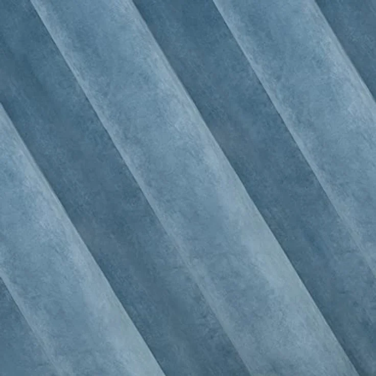 Eurofirany 'VILLA' Vorhang, Samtvorhänge, Velours Blickdicht, Blau, KRÄUSELBAND, H270 x B140 cm (1er Pack) – Bild 9