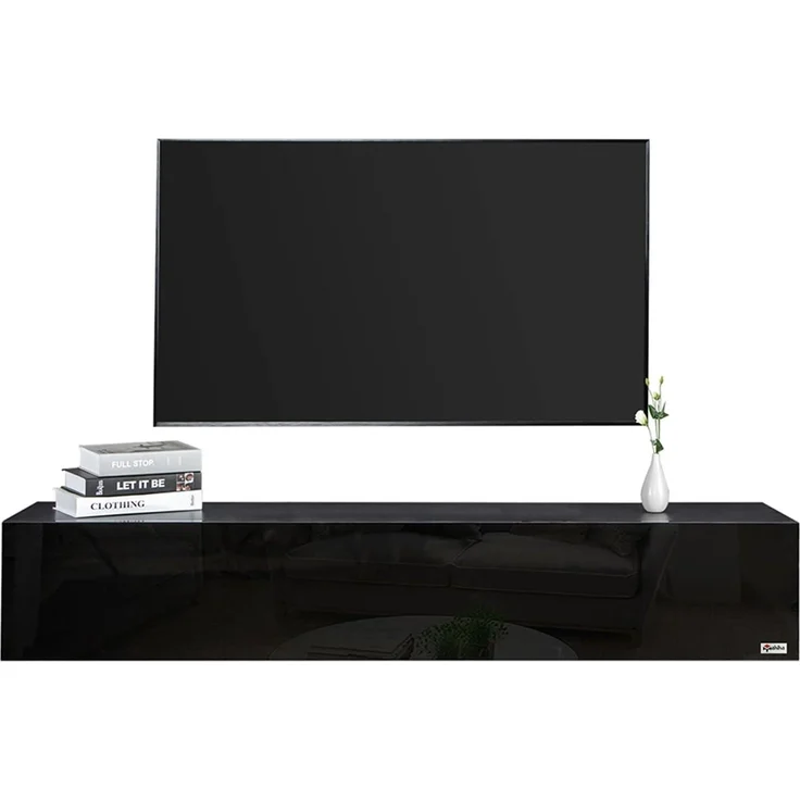Makika TV Lowboard / Fernsehtisch - Schwarz Hochglanz – Bild 2
