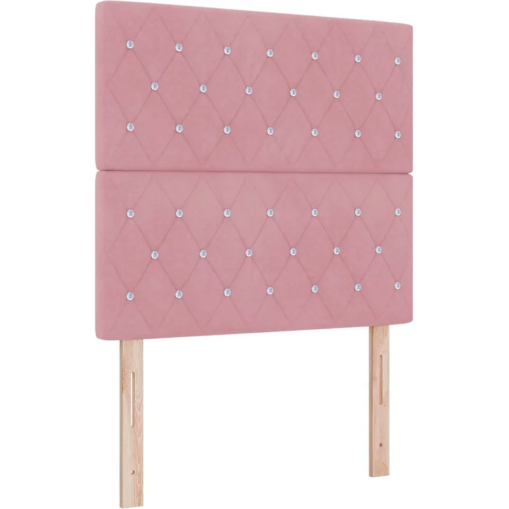 vidaXL Ottoman Bett mit Matratze mit Kopfteil Rosa 120x190 cm Samt 3457640 – Bild 4