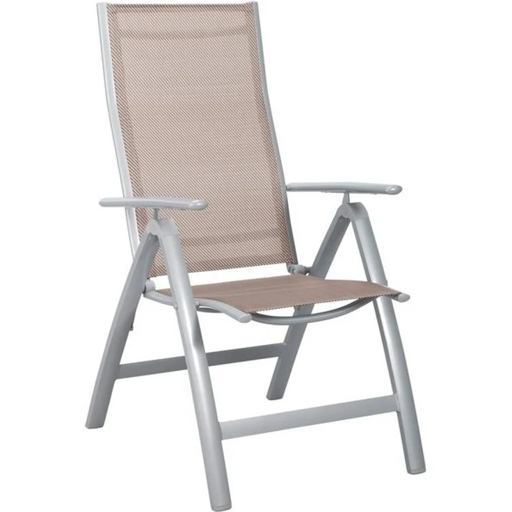 MERXX Gartenstuhl Amalfi (Set, 2 St), 2er Set, Alu/Textil, verstellbar – Bild 3
