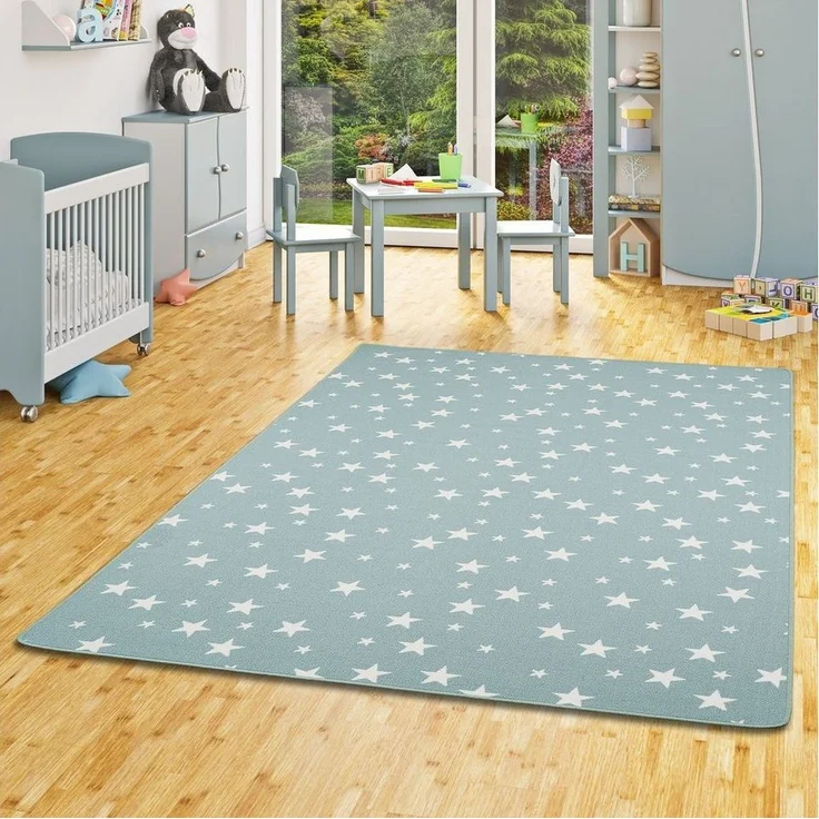 Snapstyle Kinderteppich Kinder Spiel Teppich Sterne, Rechteckig, Höhe: 5 mm – Bild 1