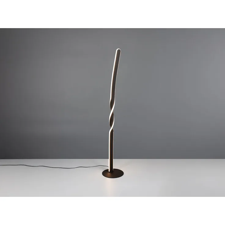 Kleine LED Stehlampe GINKO Metall Schwarz, Höhe 110cm