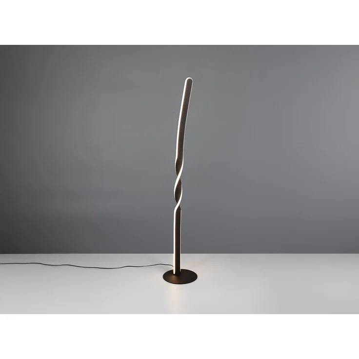 Kleine LED Stehlampe GINKO Metall Schwarz, Höhe 110cm – Bild 1