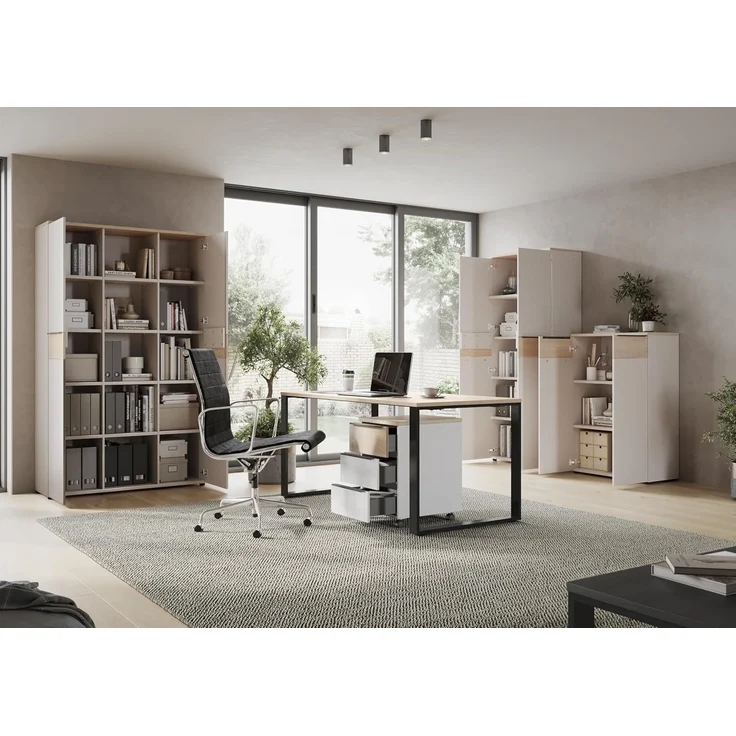 Germania Aktenschrank 4442-654 GW-Oviedo, in Kaschmir/Lindberg-Eiche-Nb, mit Türdämpfung, 120 x 197 x 40 cm (BxHxT) – Bild 6