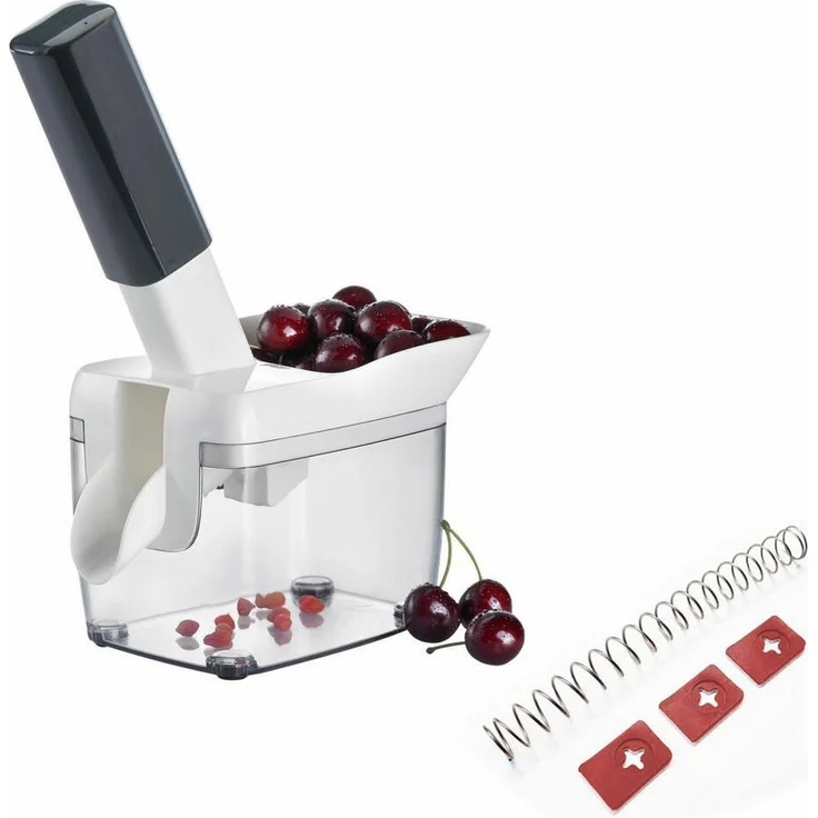 WESTMARK Entkerner für Kirschen, mit Schütte, Kernkassette, Rezeptheft, Verschleißteil-Se, ABS, SAN, Edelstahl, TPE – Bild 1