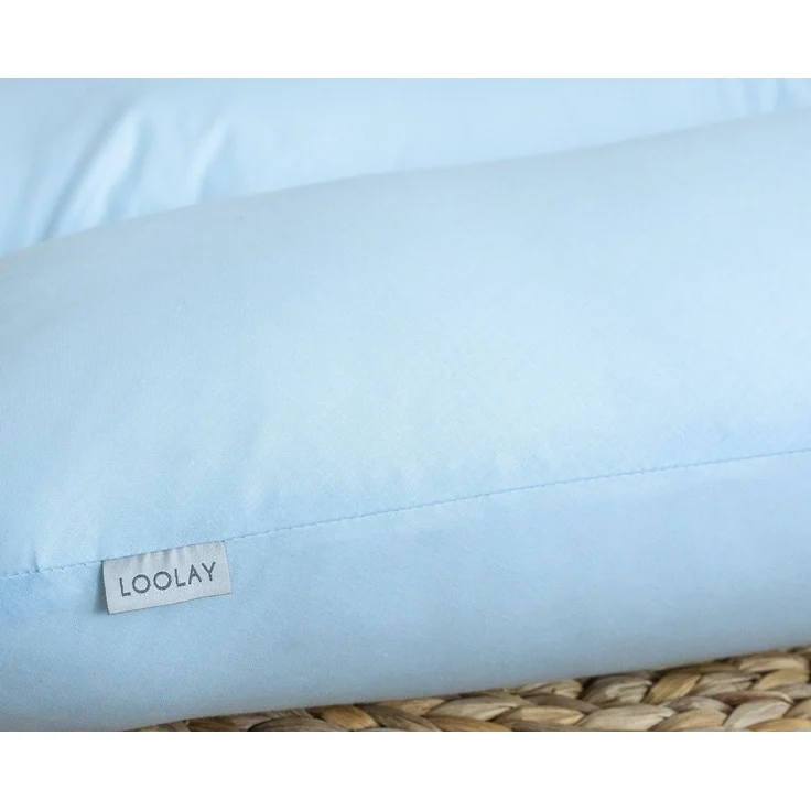 Loolay Seitenschläferkissen Classic BEIGE GRAU WEIß ROSA GELB BLAU Kissen Schwangerschaftskissen, multifunktionales Lagerungskissen M/L oder L/XL für Kinder Frauen und Männer, 170 o. 190 cm Standard Stillkissen inkl. 100% Baumwolle Bezug, LOOLAY® - 100... – Bild 4