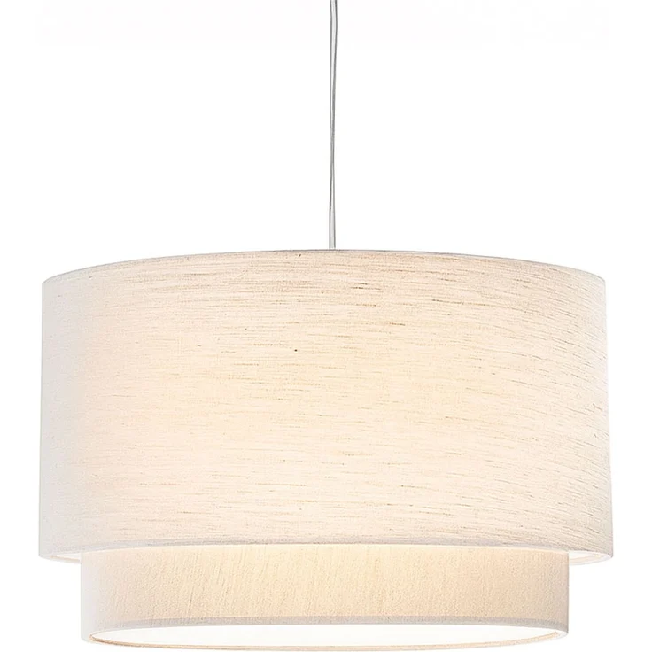 RGB LED Pendelleuchte, Textil beige, H 150 cm – Bild 9