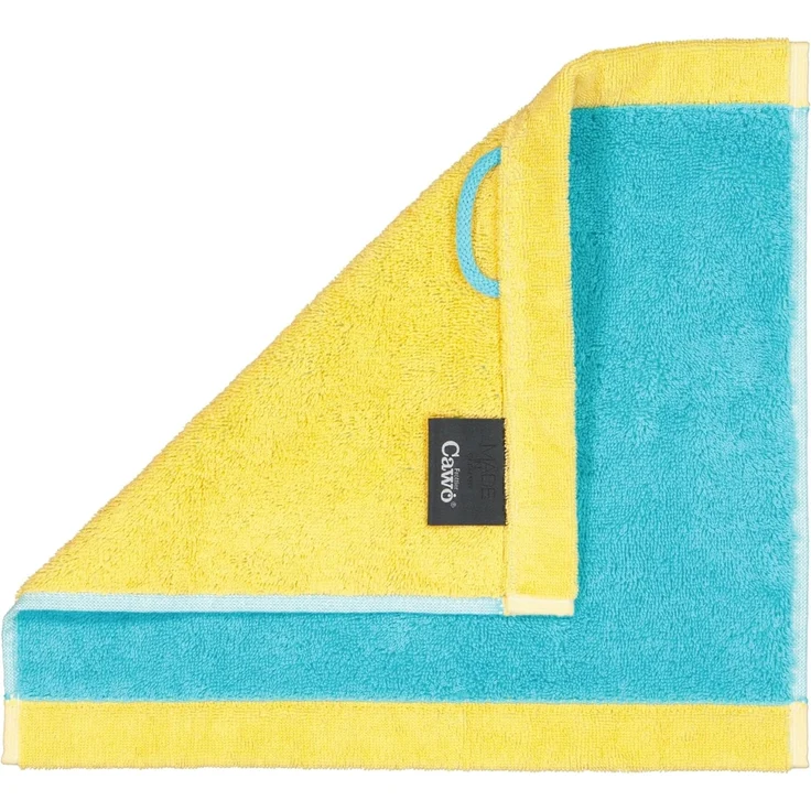 Cawö Handtücher Lifestyle Splash Doubleface|Seiflappen 30x30 cm| türkis-apricot – Bild 2