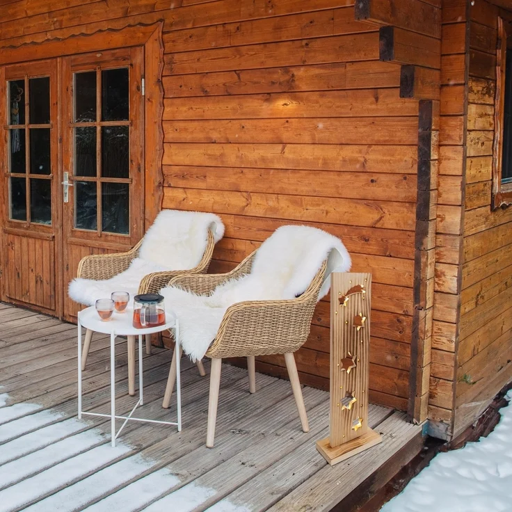 Weihnachtsbeleuchtung Draußen LED Weihnachtsdeko Außen Holz mit Timer 5304027 – Bild 3