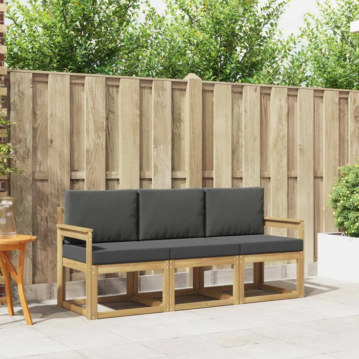 vidaXL Outdoor-Sofagarnitur 3 stk. White and Anthracite 3387166 – Bild 1