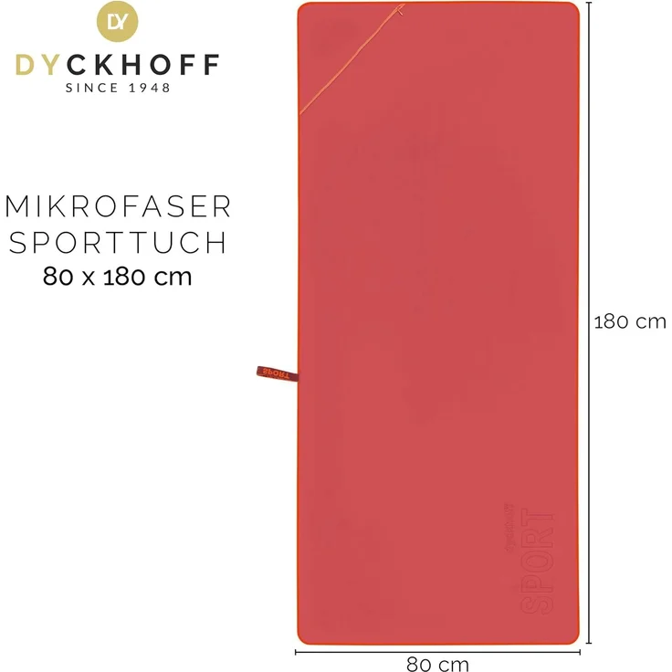 Dyckhoff Sporthandtuch Mikrofaser Sporttuch, Microfaser (1-St), auch als 2er Set erhätlich – Bild 4