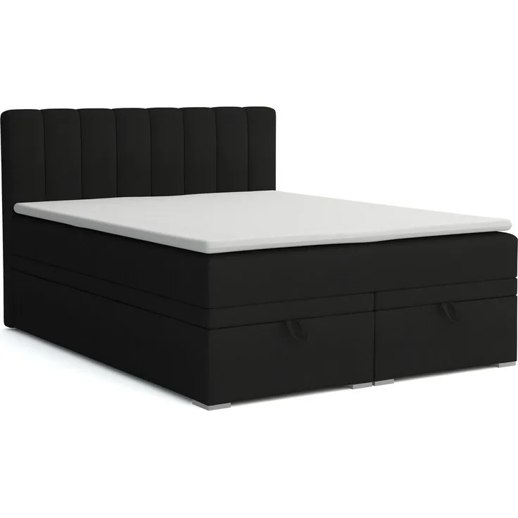 Deine Möbel 24 Boxspringbett DAVID Boxbett Polsterbett Komplettbett Bett mit einer Matratze H4 (Taschenfederkernmatratzen 7 Zonen H4 Grau Hellgrau Schwarz Anthrazit Beige Samt Velour, 3-St, Taschen-federkernmatratze 7 Zonen H4 PREMIUM Bett), 120x200 14...