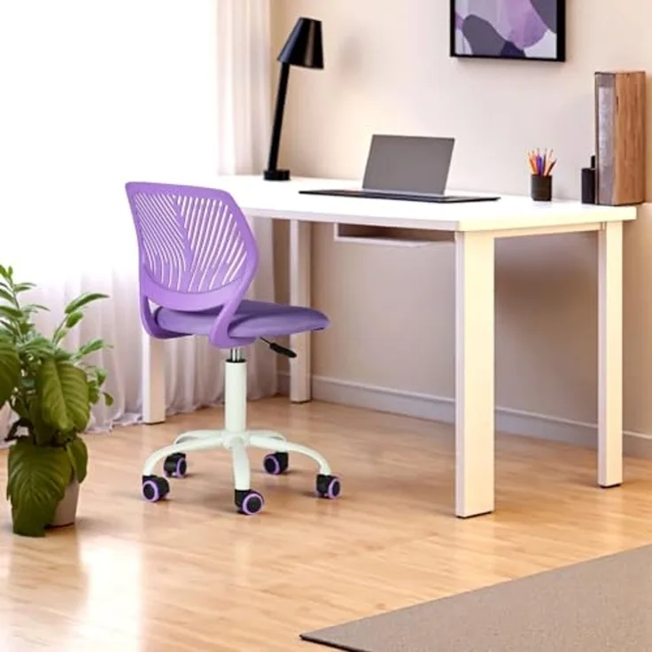FurnitureR Arbeitsstuhl Drehstuhl Höhenverstellbar 360 Grad Stoff SGS Gaslift 130kg PP Rücken PU Rollen Ergonomisch